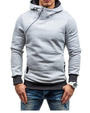 Oblique Zipper Hoodies