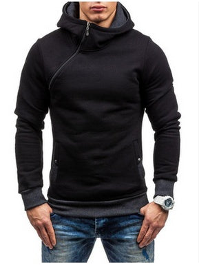 Oblique Zipper Hoodies