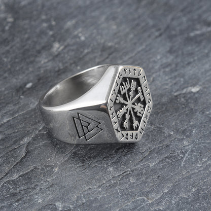 Vintage Vegvisir Ring