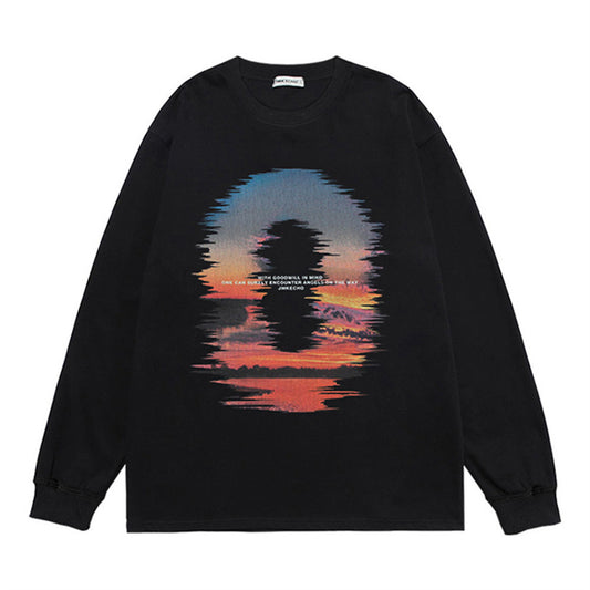 Sunset Reflection Oversized Sweatshirt
