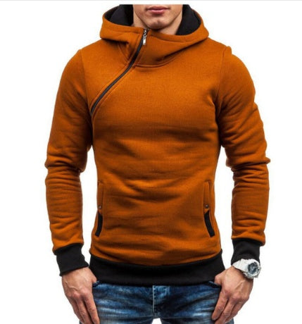 Oblique Zipper Hoodies