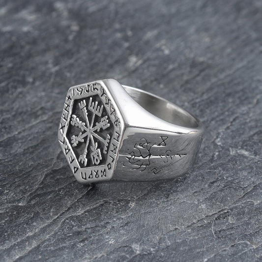 Vintage Vegvisir Ring